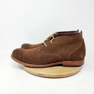 Frye Boots Mens 8 D Chukka Brown Suede Ankle Lace Up Shoes